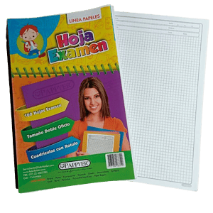 hoja de examen